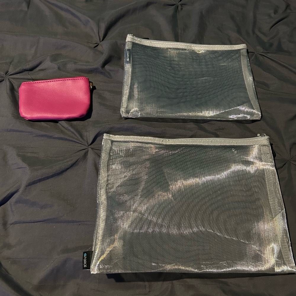 Three pouches